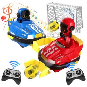 OBEST Voiture T&eacute;l&eacute;command&eacute;s avec Poup&eacute;es Ejectable, 2 Pcs Collision RC Super Bumper Car, Drift Stunt &agrave; 360&deg; avec Lumi&egrave;re LED et Musique, Voiture de Football T&eacute;l&eacute;command&eacute;e, Cadeaux pour Gar&ccedil;on et Fille (OBEST-SQ, neuf)
