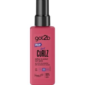 Got2b - Got Curlz - Spray Boucles - Definit & Protege - Protection anti-frisottis jusqu’à 24 h - Formule Vegane - 98% d'ingrédients d'origines naturelles - 150 ml (Evon Paris, neuf)