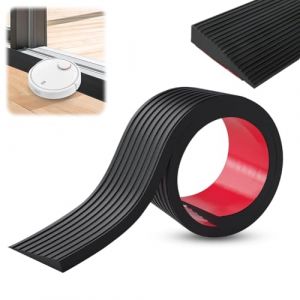Rampe de seuil de porte 900 x 80 x (10-30) mm - Rampe en caoutchouc autocollante en caoutchouc plein - Antidérapante - Pour déambulateur, poussette, e-scooter, rampe - Charge maximale : 1000 kg - Noir (Chaohui Trading Co., Ltd, neuf)