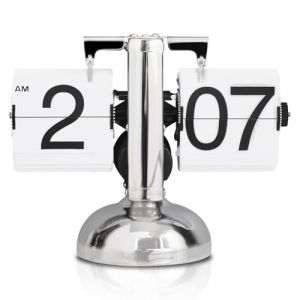 Flip Clock,Flip Desk Clock,Horloge &agrave; Rabat R&eacute;tro,Horloge de Bureau num&eacute;rique &agrave; Rotation Automatique,Horloges De Bureau M&eacute;canique R&eacute;tro &agrave; Pied Unique ,Horloges de Bureaus m&eacute;canique &agrave; Piles(Blanc) (KnowStoree, neuf)