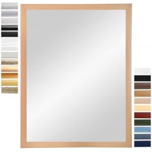 PrimeLuxe Miroir Mural 70 x 120 cm (Dimensions ext&eacute;rieures) en H&ecirc;tre Naturel | Couleur et Taille s&eacute;lectionnables | Miroir Salle de Bain et Couloir | avec Cadre en Bois (E-Commerce DELUXE, neuf)