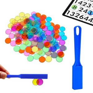 ZFRITP 1 B&acirc;ton Magn&eacute;tique +100 Jetons Loto,Kit de Bingo Magn&eacute;tique,B&acirc;tons De Bingo Magn&eacute;tiques Jeu de Bingo,Ensemble de Pions de Bingo,Jeu &Eacute;ducatif pour Enfants et Accessoire Pratique de Stockage. (DanLanYi, neuf)