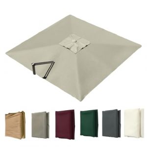 VLKLPZAHAK Auvent De Remplacement pour Parasol Déporté Carré De 3 M, Toile De Rechange pour Parasol De Jardin Extérieur, Housse De Rechange 8 Baleines Protection UV(Light Grey,4x3m (13x9.8ft)) (BaoJieKeJi, neuf)