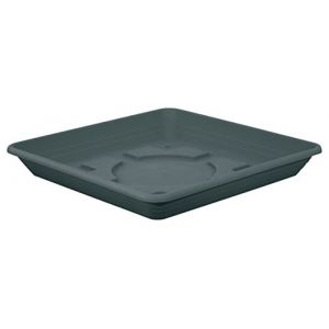 Geli Thermo Plastic Nora Soucoupe pour pot de fleurs carré en plastique 40 x 40 cm anthracite (ERHARD-SHOP*DE/Le magasin spécialisé dans la venta, neuf)