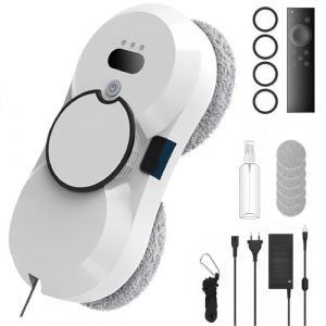 Orabuth Robot Laveur de Vitre avec D&eacute;tection Intelligente des Bords, 5600Pa Lave-Vitre Automatique &agrave; 3 Modes & T&eacute;l&eacute;commande, Robot Nettoyeur Vitre S&eacute;curis&eacute; avec 10 Chiffons pour Surfaces Lisses (MINI SHOP ONLINE, neuf)