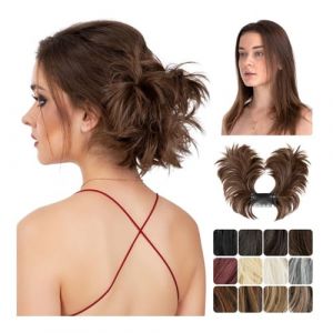 Chignon, Perruque &agrave; t&ecirc;te sph&eacute;rique r&eacute;glable for femme, chignon d&eacute;coiff&eacute;, style nid de poule(Golden Blonde) (hkuikui, neuf)