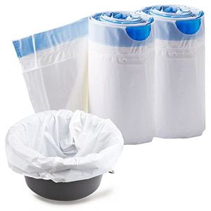 Lot de 40 sacs jetables pour chaise percée - Sacs jetables pour chaise percée, sacs de toilette portables, sacs de toilette de camping - Universels (Waylyee, neuf)