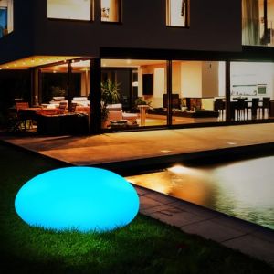 homdat Lampe Solaire Exterieur LED Lumiere Solaire Exterieur 16 Couleurs IP65 éTanche Décoration de patio en forme de pierre 2000mah Batterie Lampe Eclairage Exterieur Solaire Jardin (40 X 31 X 21 Cm) (ZhuHuaWei1111, neuf)