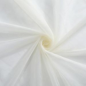 CABODYALS 160 cm Blanc Tissu en Maille Jupe Tulle Moustiquaire Doux et Beige Voile de Polyester en Transparent D&eacute;coratifs Solide au M&egrave;tre Tissu pour la Couture la Robes de Mari&eacute;e V&ecirc;tements L'artisanat (CABODYALS, neuf)