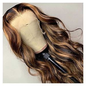 Perruquette poitrine Highlight Heuv Hair Body Wave Lace Frontal Wigs Honey Blonde Blonde Brun Colored Wig 13 × 4 Ombre Lace Fermeure Perruque pour les femmes Grey Wigs pour femmes (26 pouces P4 27 (石家庄精程贸易商行, neuf)