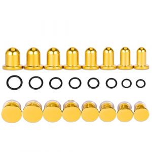 Vankula kit ecarteur oreille 6.5-10mm 0.5mm &Eacute;carter ear stretching set single flare plug tunnel lot en Acier Inoxydable lobe d'oreille Piercing extension Bijoux pour Femmes Hommes Or (Vankula, neuf)