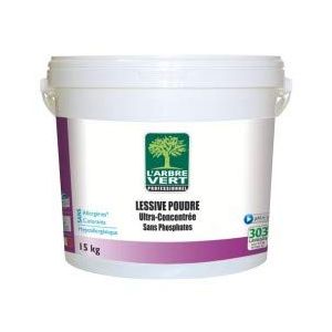 A.K TRADING Produits d'entretien linge LESSIVE LINGE POUDRE ARBRE VERT - SEAU 15 Kg - 120125 (JORISELECTION, neuf)