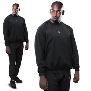 Mytra Fusion tenue de sudation Ultra Lightweight sudation homme & femme 100% imperm&eacute;able et coupe-vent v&ecirc;tements de sudation pour Weight Loss for Exercise, Boxing, MMA and Gym Training (Black, M) (farabi sports, neuf)