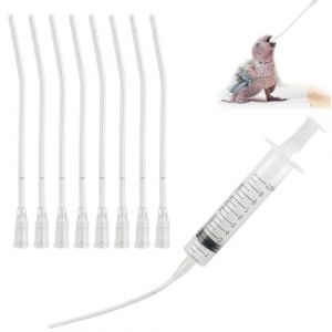 SGERUFZ 10 pi&egrave;ces d'accessoires pour pigeons, seringue alimentaire, outil de nourrissage manuel pour b&eacute;b&eacute; oiseaux et perruches, lait, eau, m&eacute;dicaments, facile &agrave; nettoyer (seringue 10ml) (BeanyBeng, neuf)