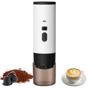 Petyoung Machine &agrave; Caf&eacute; Portable, 3 en 1 Cafetiere Portable, Auto-Chauffante, Rechargeable Cafetiere Electrique pour Camping, Voiture, Voyage, Compatible avec Capsules et Caf&eacute; Moulu (Petyoung, neuf)