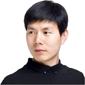 Naturelle Perruque Perruque Hommes Court Noir Côté Droit Partie Perruque Pour Homme D'âge Moyen Hommes Matures Cheveux Synthétiques Perruques Perruques Courtes Cheveux Naturel (yizhishizizaichuangtou, neuf)