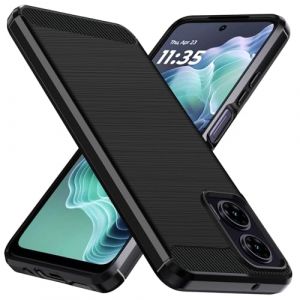 ivoler Coque Silicone pour Motorola Moto G35 5G, [Protection Antichoc Militaire] Étui de Protection, Mince Souple TPU Anti-Rayures Dos Bumper Housse, Noir (AYRmall-AMFR, neuf)