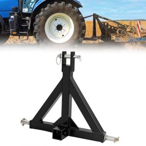 Attelage &agrave; 3 points, attelage de timon pour tracteur avec r&eacute;cepteur de 2 pouces, adaptateur d'attelage avec 3 goupilles d'attelage pour mini-tracteurs, prise &agrave; trois points, aide au man&oelig;uvre de (DHQCQL, neuf)