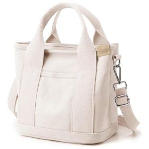 Halemet Petit sac fourre-tout avec fermeture &eacute;clair pour femme - sac &agrave; bandouli&egrave;re en toile - sac cartable - sac besace (zaozhuangjindemaoyiyouxiangongsi, neuf)