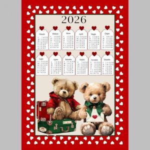 Magie di Casa Torchon calendrier 2021 cm 50 x 70 cm (ours) (ALMATEX SRL, neuf)