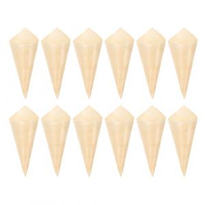 Cabilock 50 Pi&egrave;ces C&ocirc;nes biod&eacute;gradables en mat&eacute;riau naturel pour emballage de glaces C&ocirc;nes jetables pour c&eacute;l&eacute;brations Pr&eacute;sentoirs &eacute;l&eacute;gants pour bonbons et ap&eacute;ritifs (summerrain, neuf)