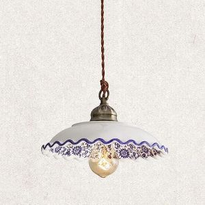 Lampe suspendue en verre nordique moderne, lustre en porcelaine bleue et blanche, abat-jour en forme de bol, plafonnier de ferme vintage for , &icirc;lot, salle &agrave; manger, salon, restaurant, caf&eacute;(B) (shu xiang ge, neuf)