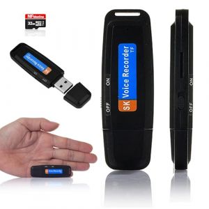 Enregistreur Vocal num&eacute;rique USB - Mini Dictaphone Vocal Portable 32 Go | Enregistreur Audio id&eacute;al pour Les r&eacute;unions, interviews, conf&eacute;rences, Dictaphone Portable avec Activation Vocale (DUBAI STORE TOYS, neuf)