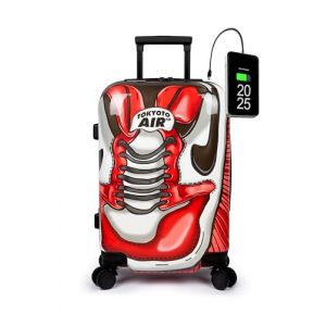 TOKYOTO Valise Cabine Trolley pour Enfants Garçons 55x35x20 Bagage Sac de Voyage avec Serrure TSA Connexion USB Légère Robuste pour Les Fans De New York Sneakers Super-héros et Dessin Animé (TOKYOTO Luggage, neuf)
