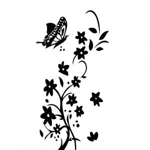 CUNYA Autocollants muraux amovibles en vinyle pour décoration de chambre d'enfant, Motif branches d'arbre, Noir, 55,9 x 35,6 cm (CUNYAK, neuf)