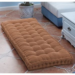 DG Catiee Coussin de Banc épais Coussin de canapé Long Intérieur,Coussin de Banc de Jardin,Coussin de Banc de Salle à Manger rectangulaire Coussin de Sol Coussin de siège Tapis (80x40cm,Brun) (CF Home, neuf)