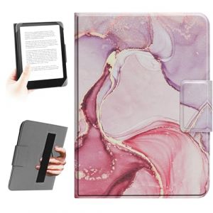 HoYiXi L'étui Universel pour eReader de 6,8 Pouces,7 Pouces, Compatible avec Pocketbook, Tolino, Sony, Kindle Paperwhite, Kobo E-Book Reader, Corde à Main élastique, for 6,8"-7" eReader,Dali Rose (Somei, neuf)