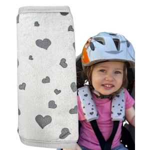 HECKBO Lot de 2 Protège-Ceinture Cœurs – Coussin Rembourré pour Harnais Siège Auto et Poussette, Accessoire Doux pour Bébé Fille ou Garçon, Idée Cadeau Naissance (HECKBO Germany GmbH, neuf)
