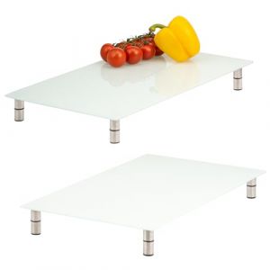 bremermann Lot de 2 plaques de protection en verre de sécurité, env. 30 x 6 x 52 cm (blanc) (eluno24, neuf)