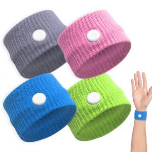 Bracelets anti-nausées pour mal de mer - 4 pcs pour enfants et adultes durant les voyages et vacances - Soulagement immédiat avec la bande de poignet,bracelet anti nausée,Bracelets anti-nausées (ANYABObeen, neuf)