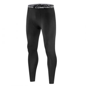 homme Pantalon de Compression, collant Polaire, Tenue Running, Caleçon Long Thermique, Boxer Sculptant, Jambière, Basketball, Collant Blanc (IHUAE, neuf)