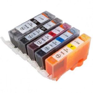 Pack 5 Cartouche d'encre PGI 525 CLI 526 / Noir et Couleur pour imprimante Canon MG : 5150/5250 / 6150/8150 et PIXMA : IP 4850 / MG5150 / MG5250 / MG6150 / MG8150 - Plein d'encre (Pleindencre, neuf)