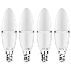 SAUGLAE LED Bougie Ampoules 12W, 100W &Eacute;quivalent Ampoules &agrave; Incandescence, 6000K Blanc Froid, Non Dimmable, 1380LM, E14 Petite Vis Edison, Lot de 4 (Sagel, neuf)