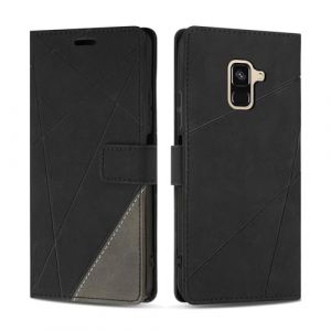 SONWO Coque pour Samsung Galaxy A8 2018 / A5 2018 / A530, Protection Housse Etui en Cuir PU Portefeuille avec Emplacements Cartes et Fonction Support pour Samsung A8 2018, Noir (SONWO EU STORE, neuf)