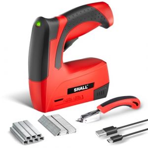 SHALL Cloueuse/agrafeuse sans fil 4 V (2 en 1), agrafeuse d&eacute;corative sans fil avec 2 500 agrafes, agrafeuse &eacute;lectrique 2 en 1 (SHALL Tools EU, neuf)