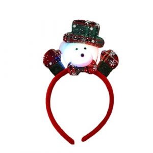 Bandeaux de No&euml;l Lumineux avec Lumi&egrave;res LED, Serre-t&ecirc;te de No&euml;l Bandeaux de No&euml;l &agrave; Th&egrave;me P&egrave;re No&euml;l, Bonhomme de Neige, Renne Bandeau de No&euml;l Accessoires de Cheveux pour D&eacute;coration de F&ecirc;te (Haptre, neuf)