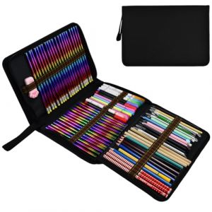 YBCCBY 72 Trous Trousse à Crayons de Couleur Trousse Crayon Grande Capacité Trousse à Crayon Portable Etui à Crayons Sac de Crayon pour Dessinateur Sac à Crayons de Dessin pour Etudiant Artiste (Yafutozm, neuf)