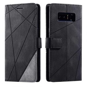 SONWO Coque pour Galaxy Note 8, Etui en Cuir PU Portefeuille Housse Fermeture Magn&eacute;tique und Flip pour Samsung Galaxy Note 8, avec Fermeture Magn&eacute;tique, Noir (SONWO EU STORE, neuf)