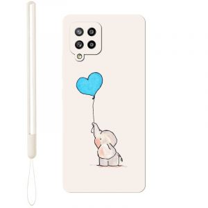 KARTXITAI Coque Compatible avec Samsung Galaxy A42 5G,avec &Eacute;l&eacute;phant,Ballon,Amour Motif Coeur d'amour Mignon Housse &Eacute;tui de Antichoc en Gel TPU Souple Cover Protection Case-Blanc (KARTXITAI, neuf)