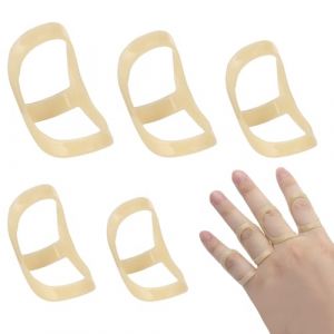 HENGBIRD 5 Pièces Attelles Doigt Ovale, Attelle de Doigt Attelle de Support de Doigt Attelle Stabilisatrice de Doigt Support D'Attelle de Doigt pour Pouce Majeur Annulaire (Tailles 6, 7, 8, 9, 10) (yuanmafuzhuang, neuf)