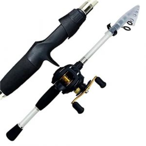 ZWCSHUU Canne &agrave; p&ecirc;che Casting Combo Canne t&eacute;lescopique en Carbone et Moulinet Baitcasting Kit de Canne &agrave; p&ecirc;che de Voyage Portable Poids d'app&acirc;t 10-30g Kit Complet Canne &agrave; P&ecirc;che(1.8M,Blue1) (W6CHAO, neuf)