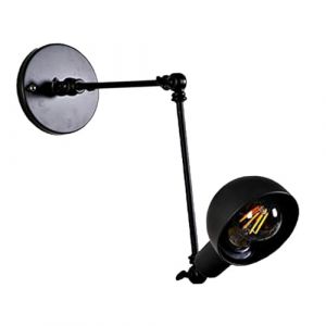 EDXTNKQC Faisceau De Lumi&egrave;re LED Projecteurs，Applique Murale R&eacute;tro E27 &Agrave; Bras Long, Applique Murale Industrielle Avec Bras Pivotant, Applique Murales Extensible En M&eacute;tal Noir Pliable (ZYLU Biz Studio, neuf)