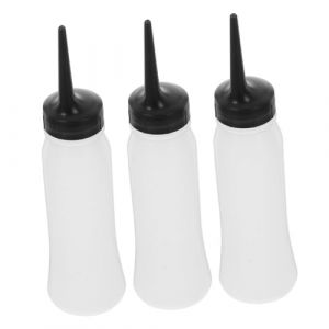 Happyyami 3pi&egrave;ces Flacon Applicateur De Teinture Cheveux R&eacute;utilisable Pp Lot De Grandes Bouteilles &agrave; Bec Verseur Pr&eacute;cis Pour Salon Coiffure (Liunmiao, neuf)