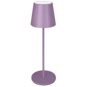 Majestic AGATA Lampe de table LED sans fil rechargeable, longue dur&eacute;e de vie, variateur tactile, lumi&egrave;re chaude et naturelle, pour int&eacute;rieur et ext&eacute;rieur IP54, H37 cm, LILLA PASTELLO (Breros sas, neuf)