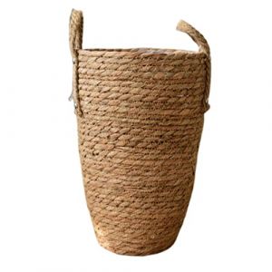 FUTUREORYY Panier &agrave; Fleurs Tress&eacute; en Rotin Grand Format pour Int&eacute;rieur et Jardin, Jardini&egrave;re Polyvalente Artisanale, Panier D&eacute;coratif Naturel pour Plantes, Pot Suspendu Rustique et Pratique (SonMEi, neuf)