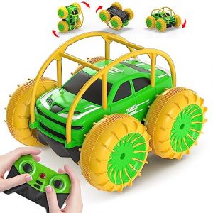 MaxTronic Chargement Direct Voiture télécommandée Tout Terrain Enfant 4WD 360° Rotation avec LED Colorée, 2.4 GHZ Voiture Radiocommandée Crawlers Rapide Étanche, Fête Cadeau 3-12 Ans Garçon Fille (Jane-EU, neuf)
